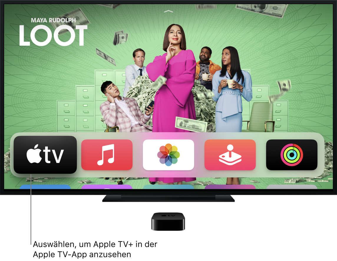 Apple TV App auf dem Home-Bildschirm