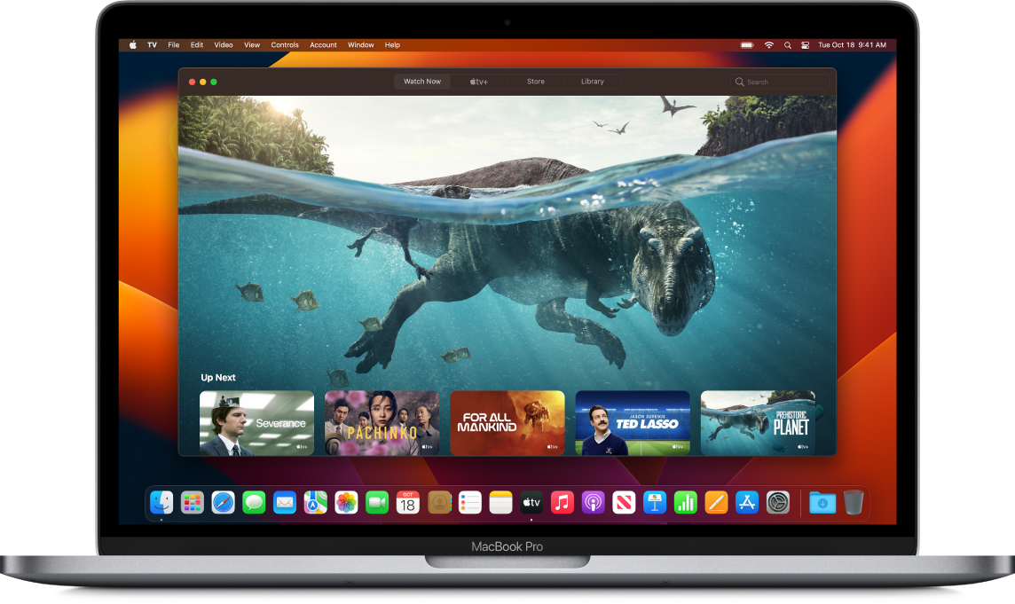 Mac showing Apple TV app