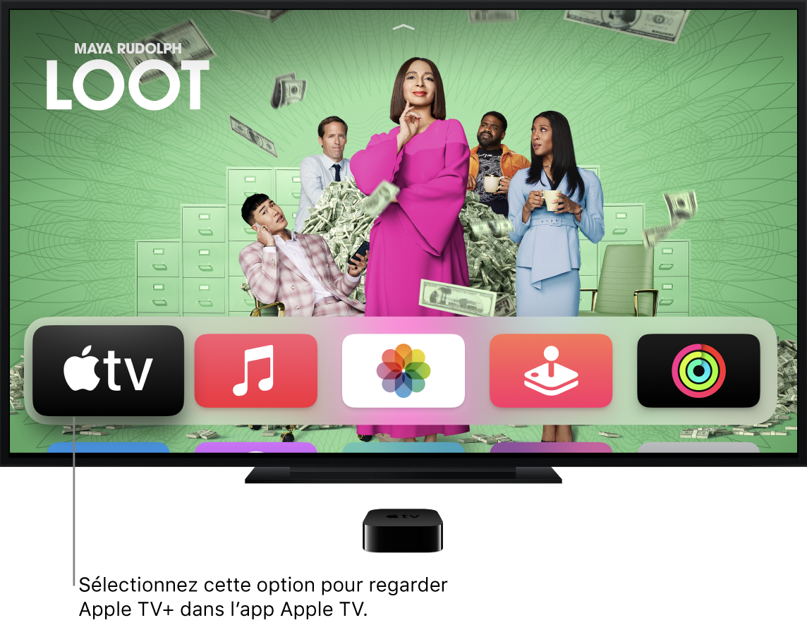 App Apple TV sur l’écran d’accueil