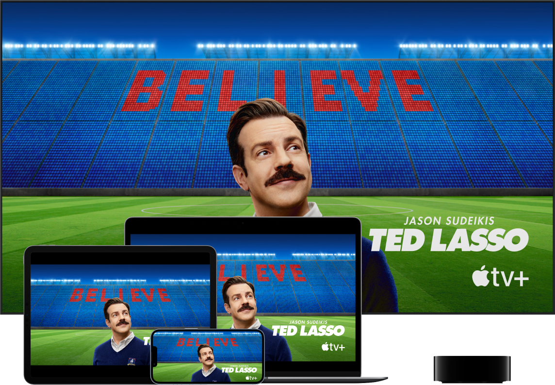 L’app Apple TV présentée sur différents écrans