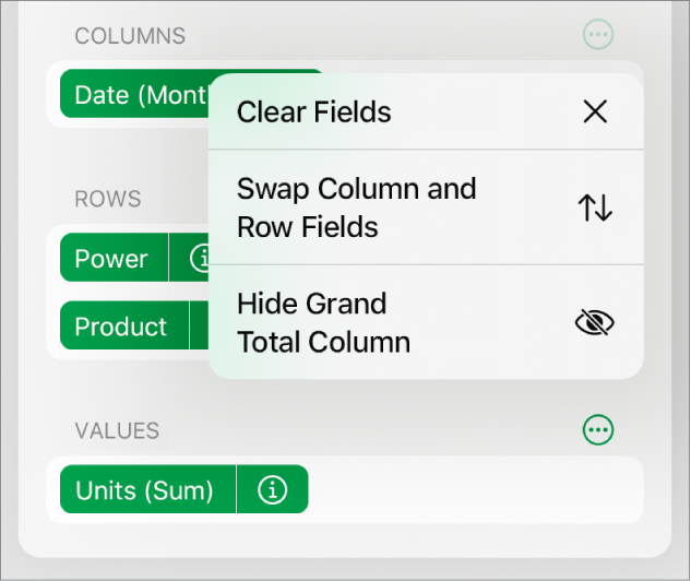 Change how pivot table data is sorted, grouped and more in Numbers on iPad Apple Support (IN)
