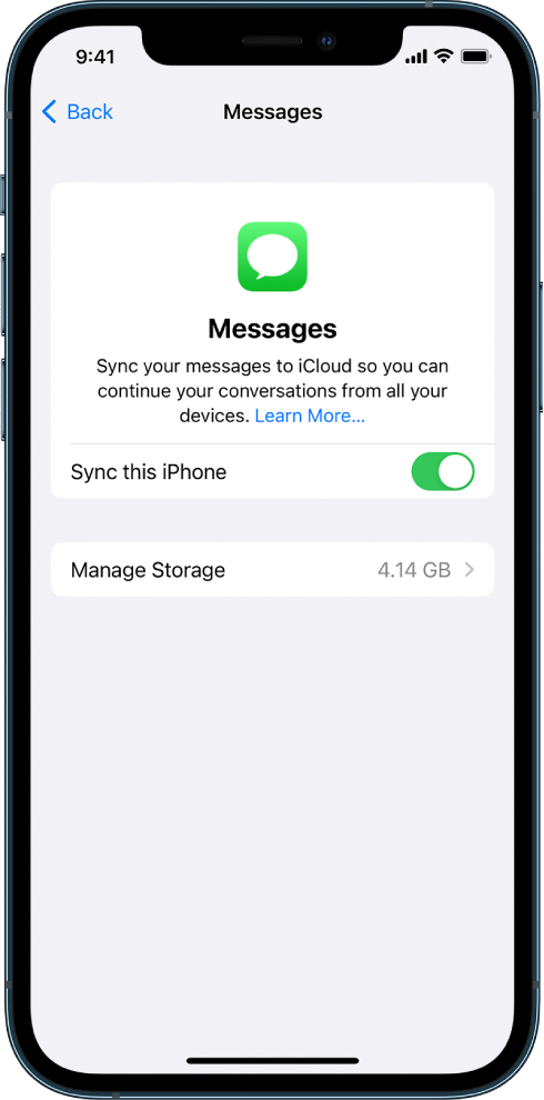 iphone message syncing with icloud