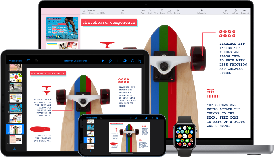 Hetzelfde iCloud-materiaal op verschillende apparaten.