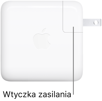 Zasilacz USB-C 67 W oraz zasilacz USB-C 96 W.