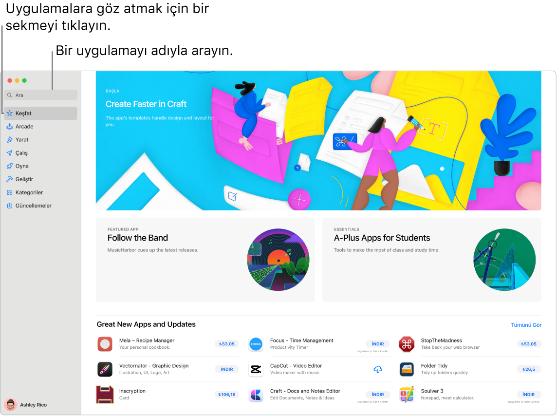 Arama alanını ve Safari Genişletmeleri sayfasını gösteren App Store penceresi.