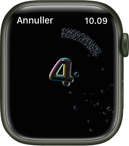 Skærmen Håndvask, hvor der tælles ned fra 4.