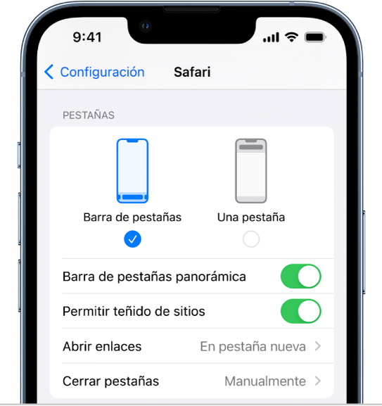 Cambiar la en Safari el iPhone - Soporte técnico de Apple