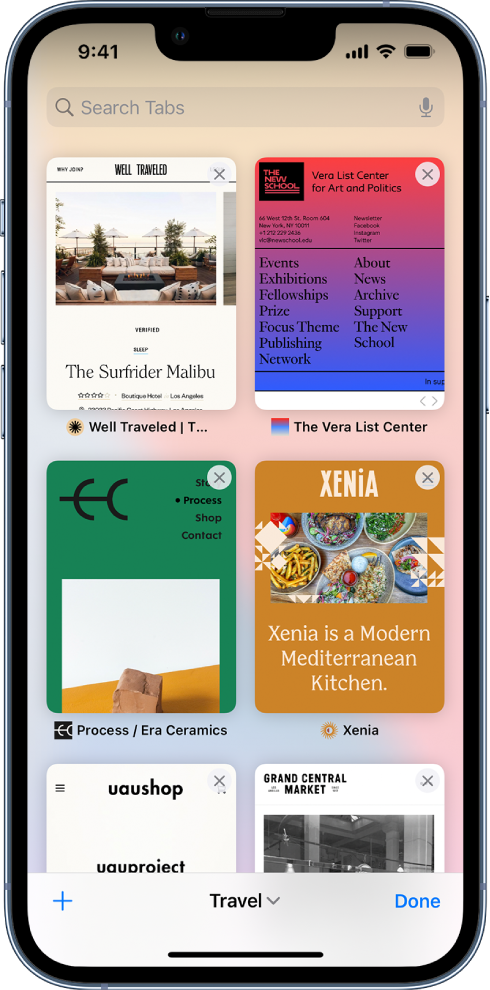 Organizar tus pestañas con grupos de pestañas en la app en el iPhone Soporte técnico de Apple (ES)