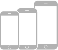 ثلاثة طرز من iPhone مزودة بزر الشاشة الرئيسية.