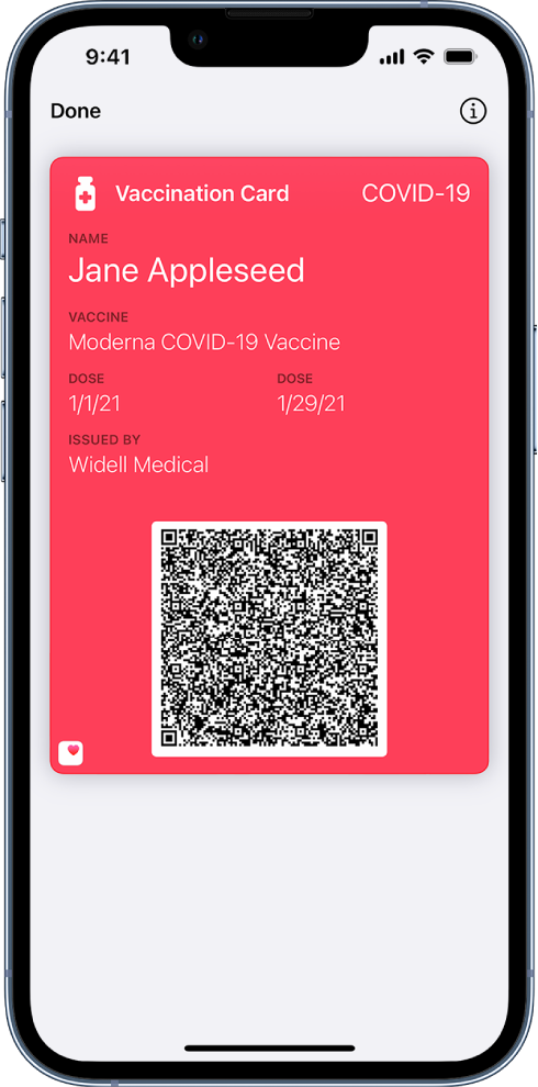 apple wallet covid vaccination card
