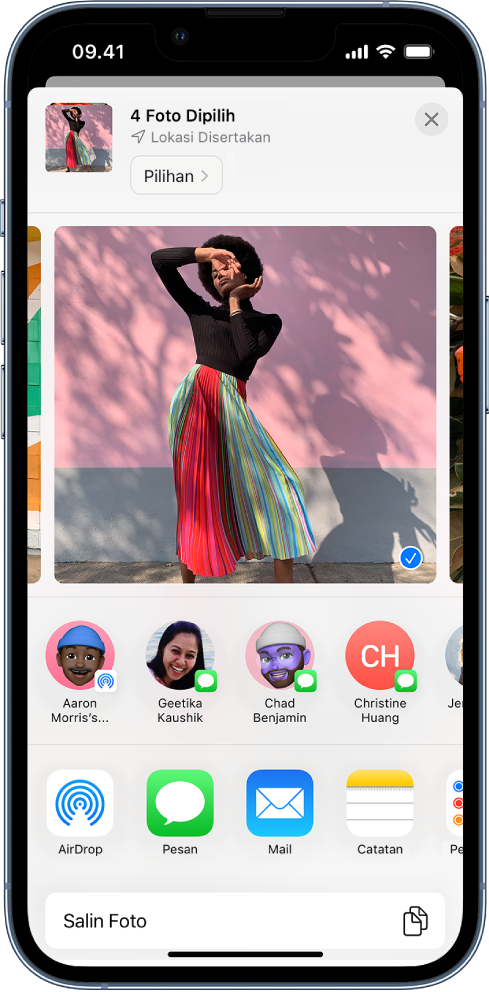 Berbagi foto dan video di iPhone - Apple Support (ID)