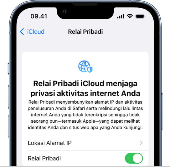 Melindungi penelusuran web Anda dengan Relai Pribadi iCloud di iPhone - Apple Support (ID)