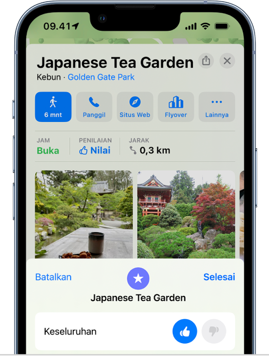 Menilai tempat di Peta di iPhone - Apple Support (ID)