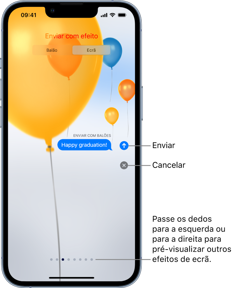 Pré‑visualização de um efeito de ecrã completo com um coração vermelho.