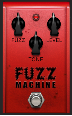Abbildung. Das Effektpedalfenster „Fuzz Machine“