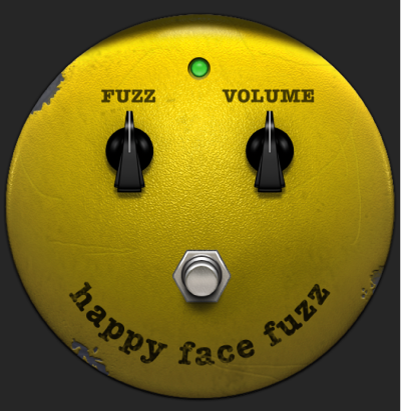 Abbildung. Das Effektpedalfenster „Happy Face Fuzz“