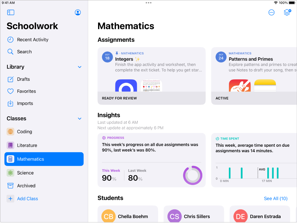 View and lock students' screens in Classroom - Apple Support