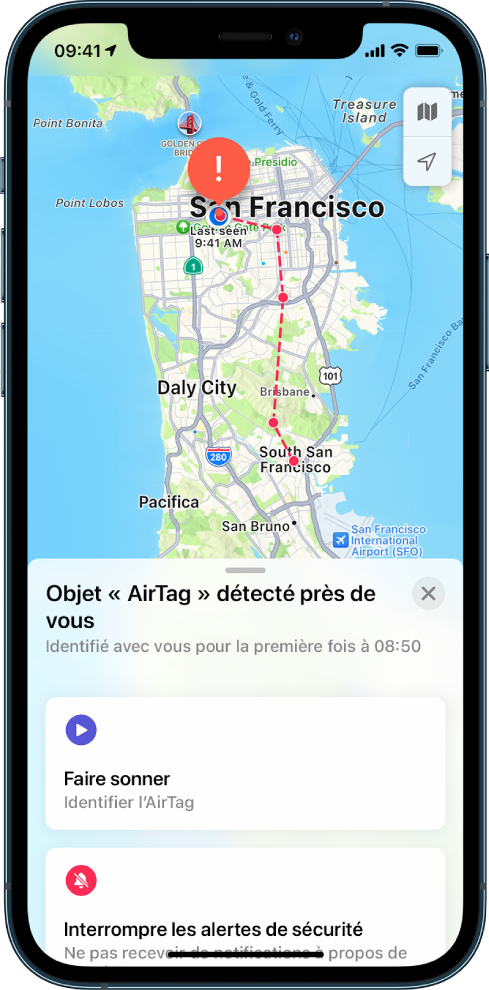 En sécurité avec l’AirTag et d’autres accessoires Localiser ...