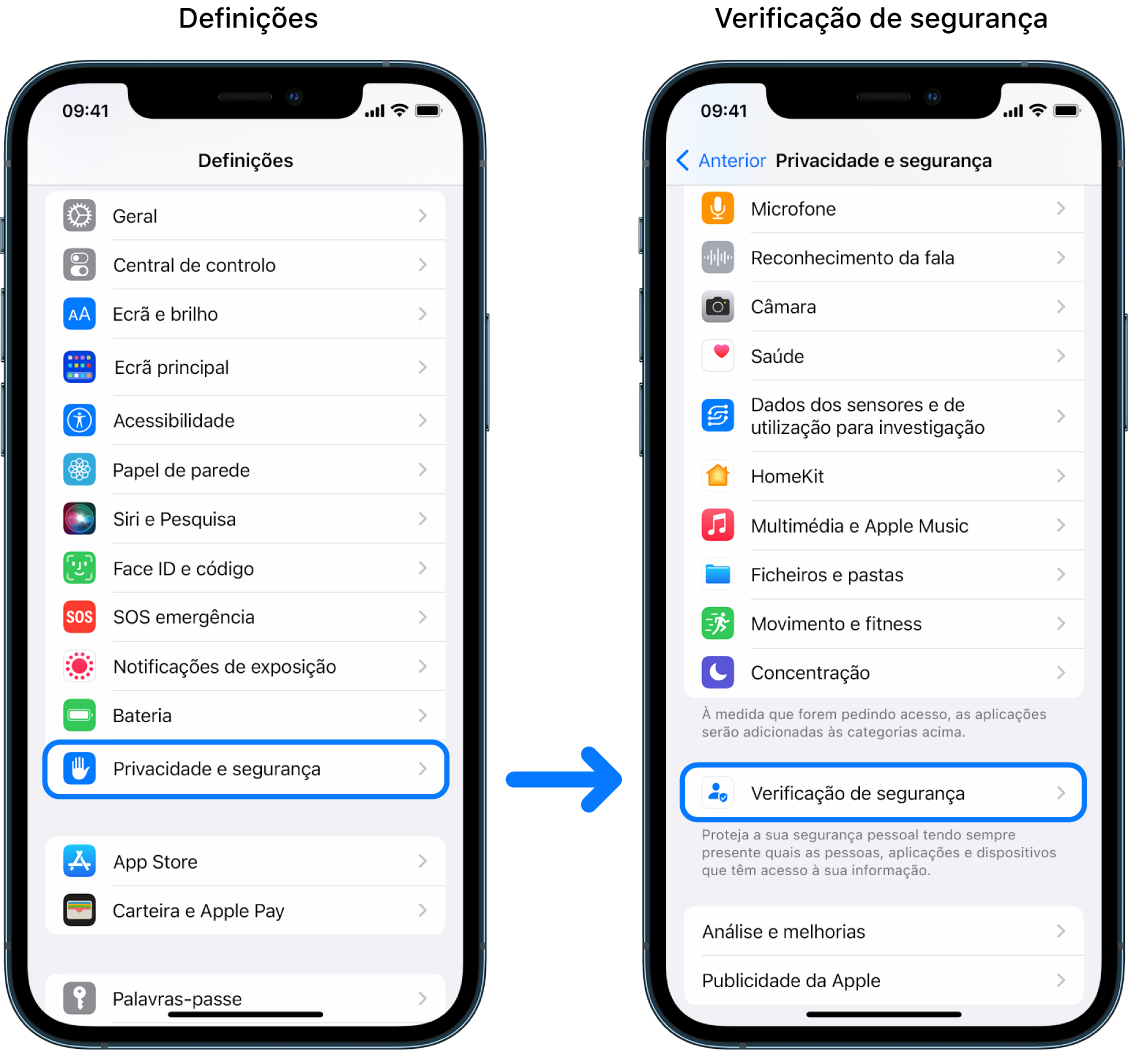 Como funciona a verificação de segurança no iPhone para manter a segurança Suporte Apple (PT)