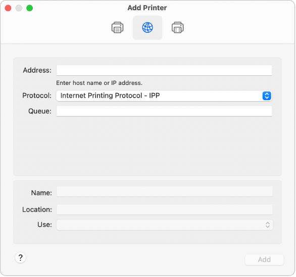 efter det Allergi uhyre Add a printer to your printer list so you can use it on Mac - Apple Support