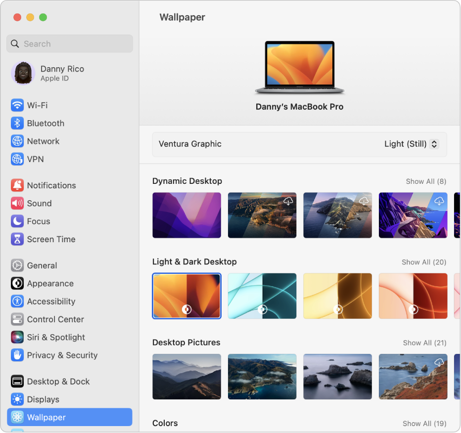 Customize the desktop picture on your Mac - Apple Support (AL)