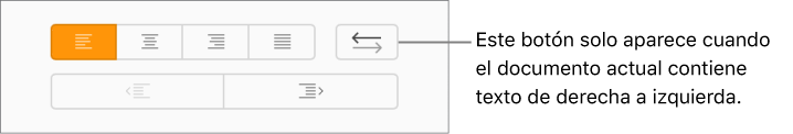 El botón “Dirección del texto” en la barra lateral Formato.