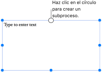 Un cuadro de texto vacío con un círculo blanco en la parte superior.