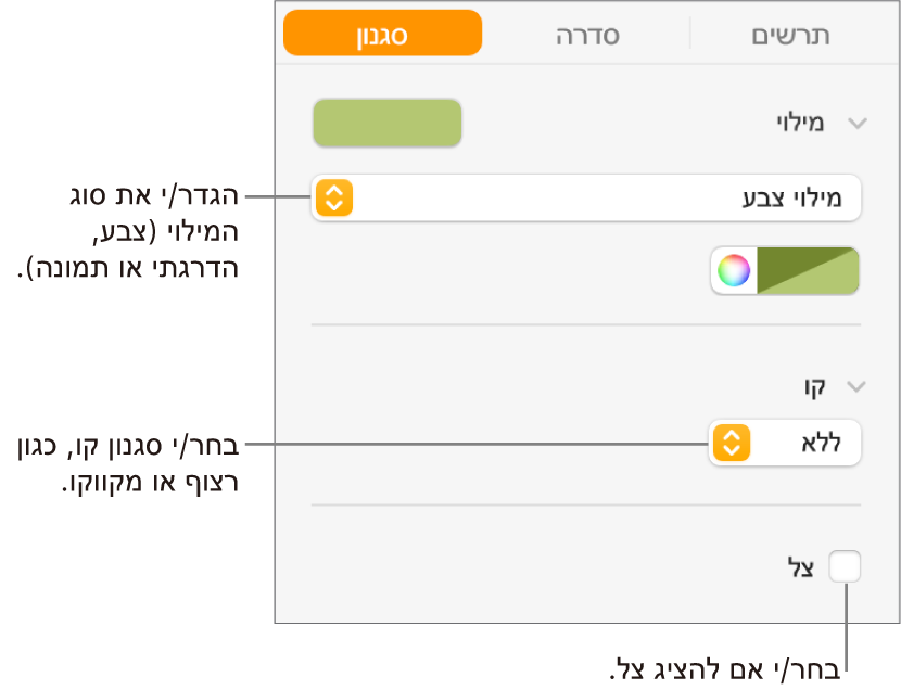 כלי בקרה לשינוי המראה של סדרת נתונים.