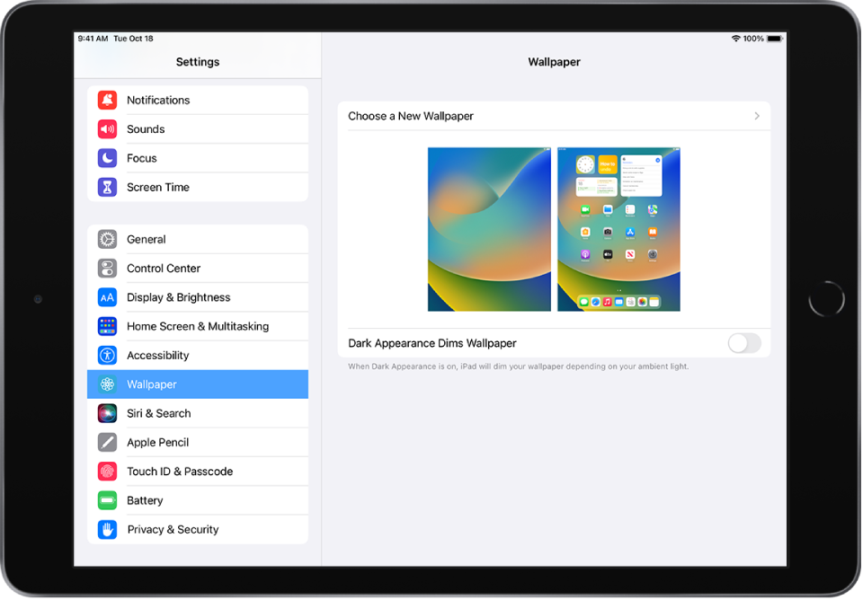 Change the wallpaper on iPad - Apple Support