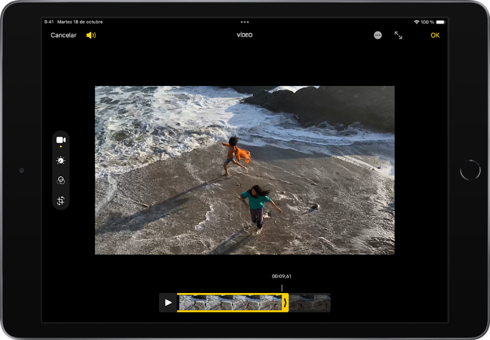 Acortar la duración del vídeo y ajustar la cámara lenta en el iPad Soporte técnico de Apple