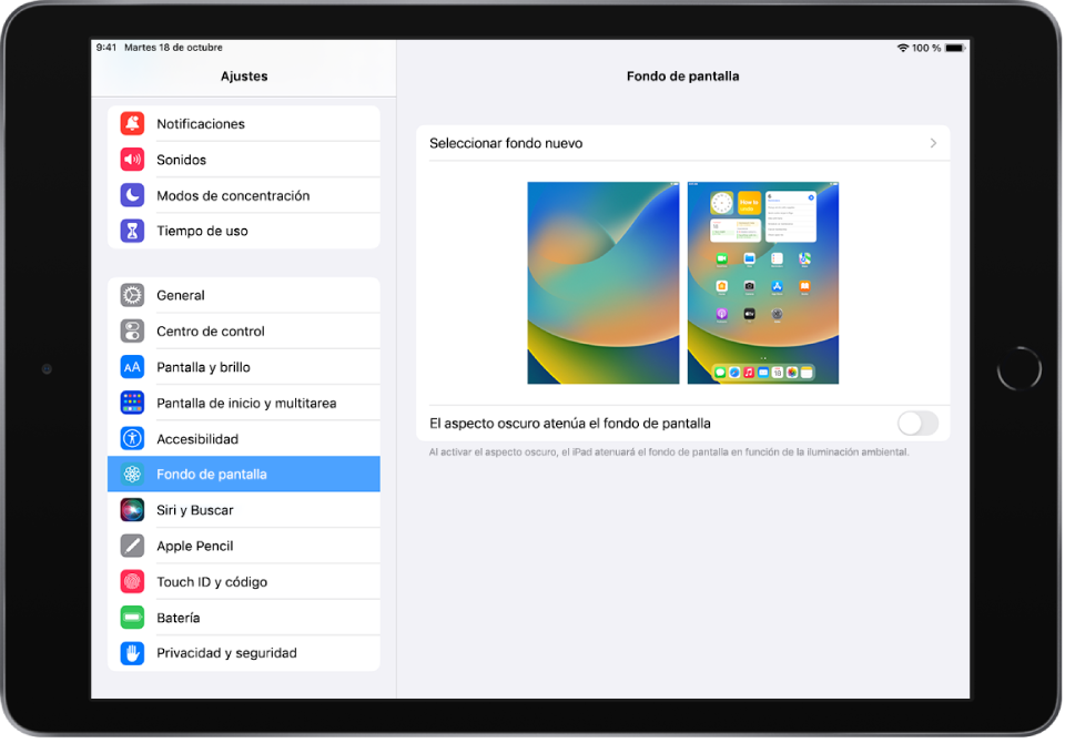 Cambiar el fondo de pantalla en el iPad - Soporte técnico de Apple