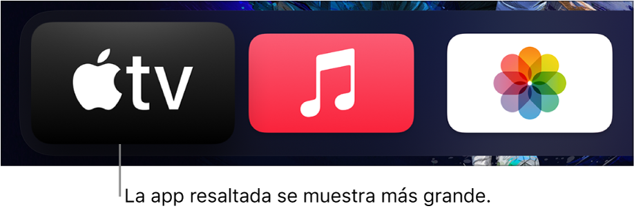 App seleccionada en la pantalla de inicio