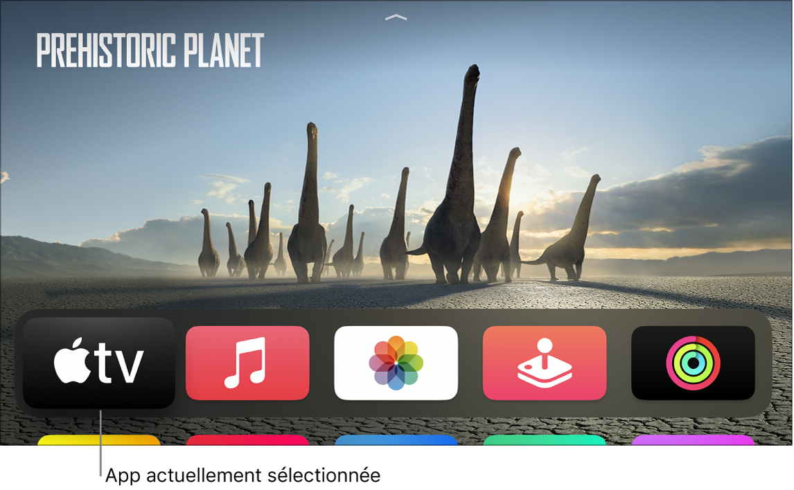 Écran d’accueil de l’Apple TV