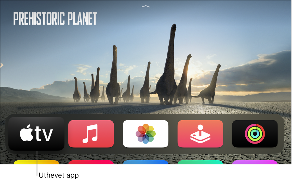 Hjem-skjermen på Apple TV