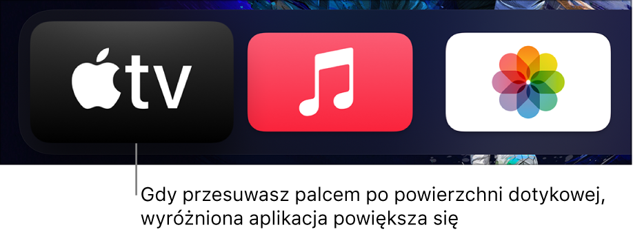 Zaznaczona aplikacja na ekranie początkowym