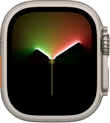 The Unity Lights watch face showing the current time in the center of the screen.