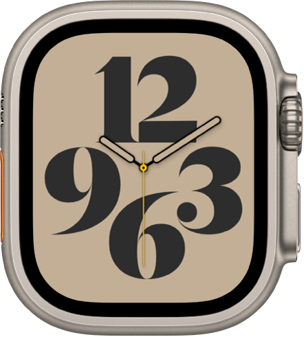 The Typograph watch face showing the time using Arabic numerals.