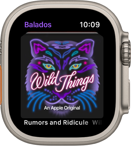 L’app Balados sur l’Apple Watch affiche l’illustration d’un balado. Touchez l’illustration pour écouter l’épisode.