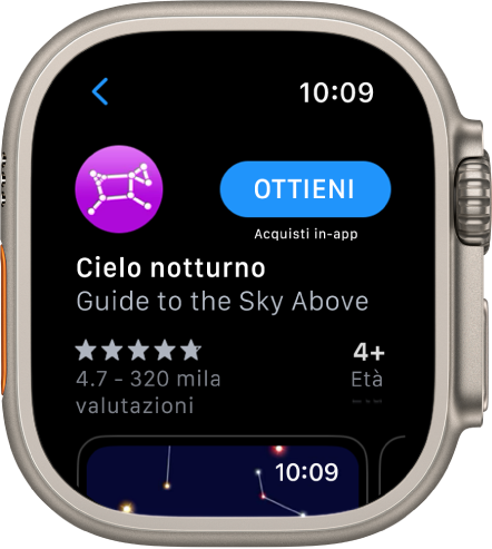 Un'app mostrata nell'app di App Store su Apple Watch