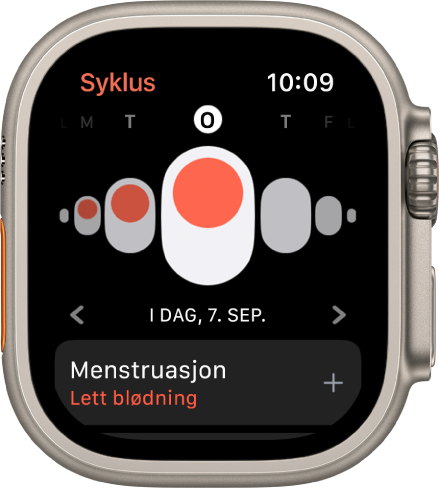 Apple Watch som viser Syklus-skjermen.