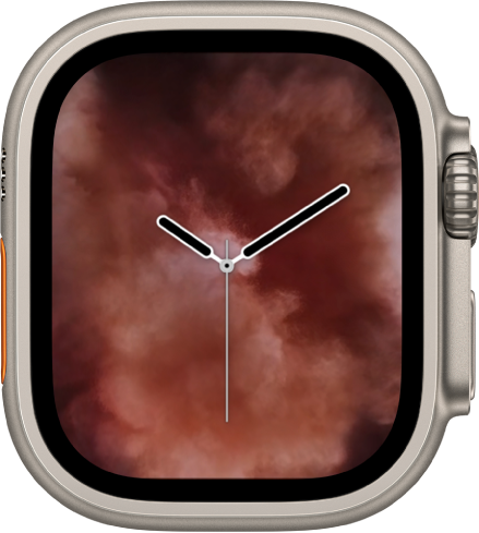 Urtavlan Ånga visar en analog klocka i mitten och ångor runt den.