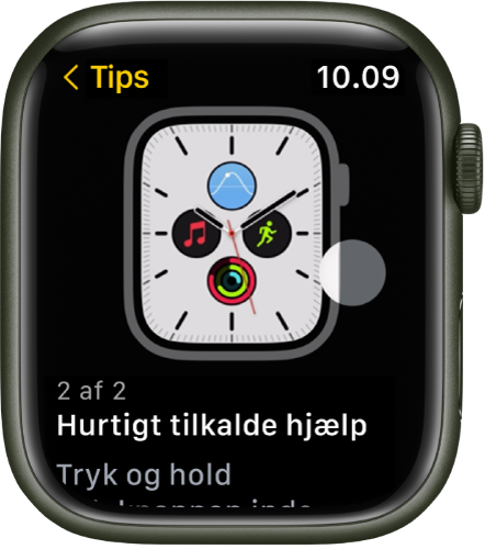 Appen Tips, der viser et Apple Watch-tip.