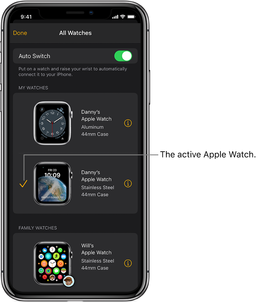 apple watch switch phones