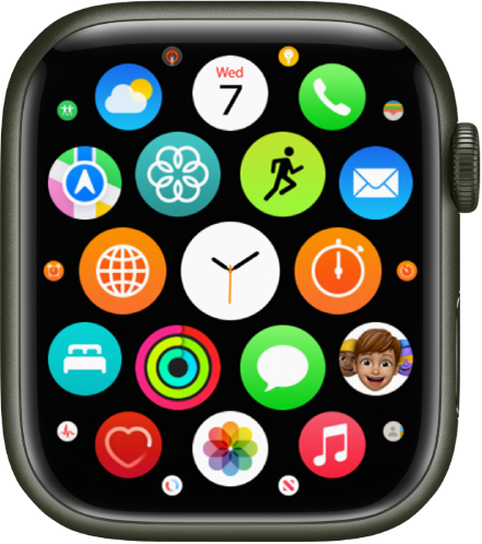 Zaslon Home (Domov) v pogledu mreže.