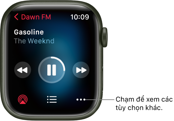 Phát nhạc trên Apple Watch