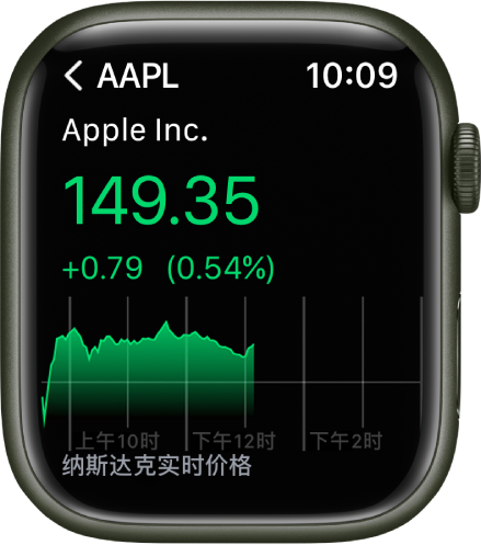 “股市” App 中,一只股票的信息。