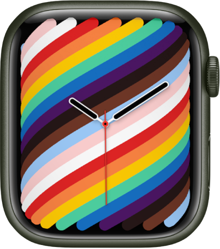 「彩虹編織」錶面使用全螢幕樣式。
