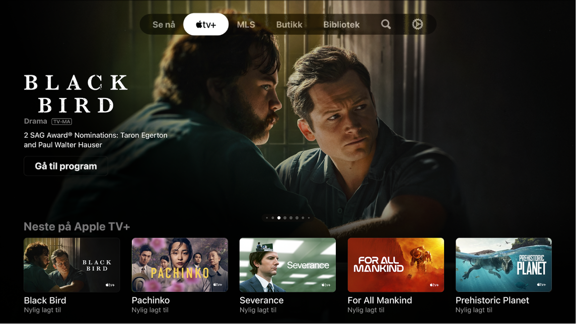 En skjerm som viser Apple TV+