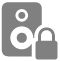 Høyttaler med lås-symbol