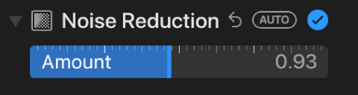 The Noise Reduction slider in the Adjust pane.